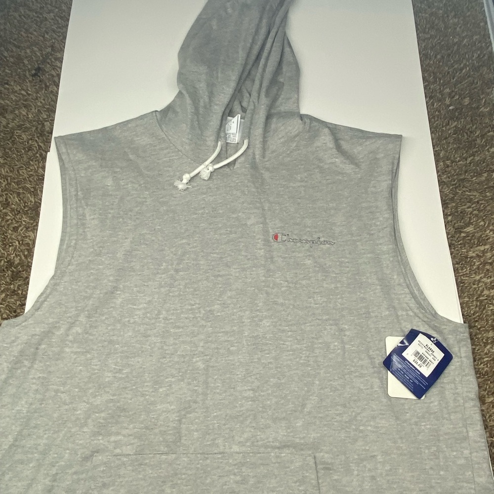 Champion Gray Sleeveless Hoodie Tank Top